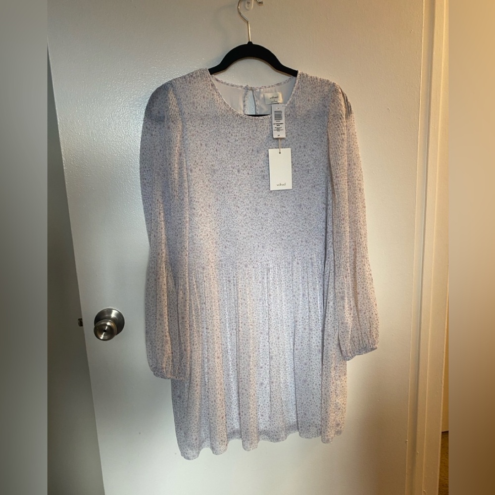 Aritzia Wilfred Daydreamer Mini Dress in White/light Burch S Nwt